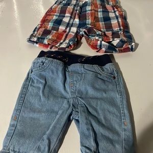 2 Pairs of Boys shorts:12 months